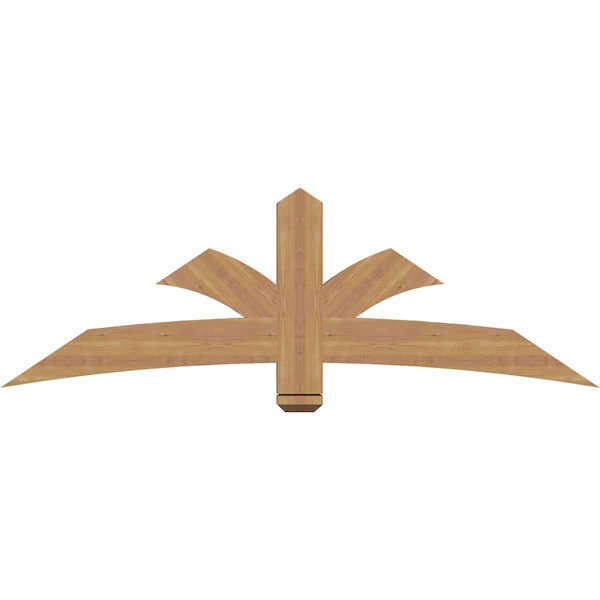 Ekena Millwork Davenport Timber Gable Bracket, Western Red Cedar, 72"W x 24"H x 3 1/2"D x 5 1/2"F, 8/12 Pitch GBW072X24X0406DAV00SWR - main